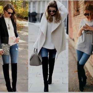 Free People Adirondack Knee high Block Heel Boots